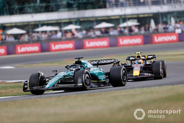 Lance Stroll, Aston Martin AMR23, Sergio Pérez, Red Bull Racing RB19