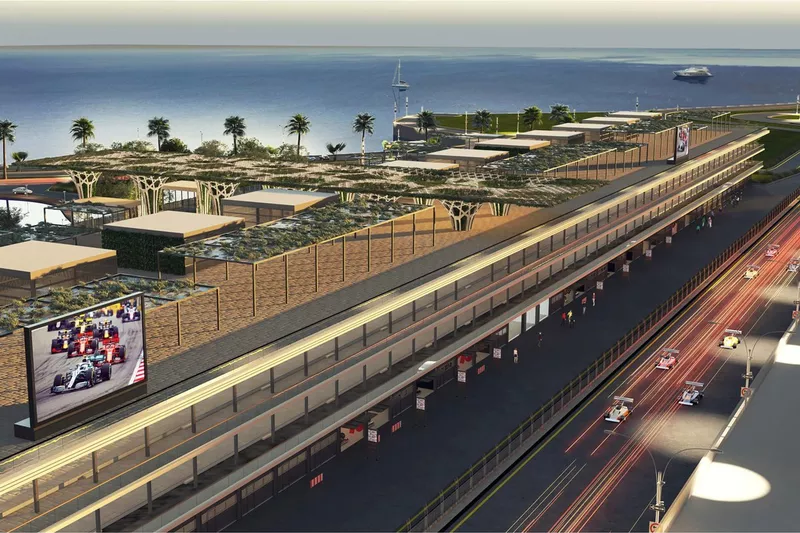 Pitlane para el Gran Premio de Arabia Saudí