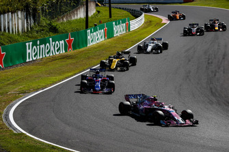 Esteban Ocon, Racing Point Force India VJM11, Brendon Hartley, Toro Rosso STR13, Carlos Sainz Jr., Renault Sport F1 Team R.S. 18, Charles Leclerc, Sauber C37, Kevin Magnussen, Haas F1 Team VF-18