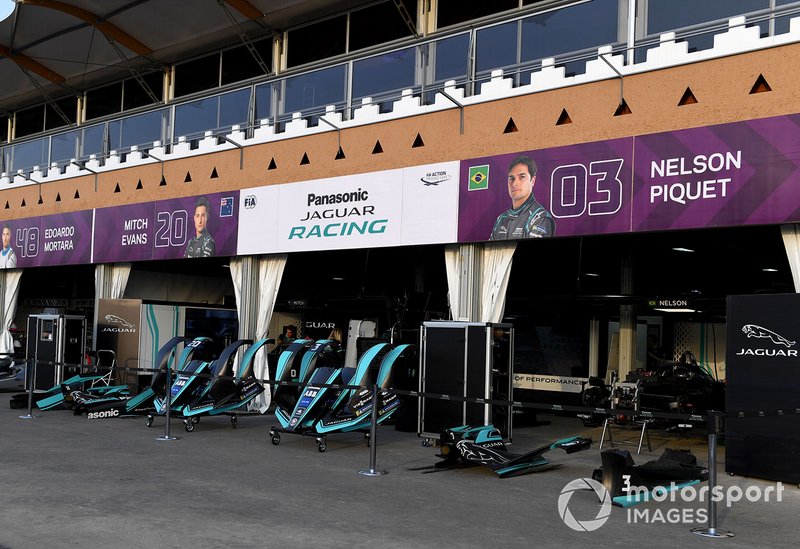 Jaguar Racing garages in the pit lane