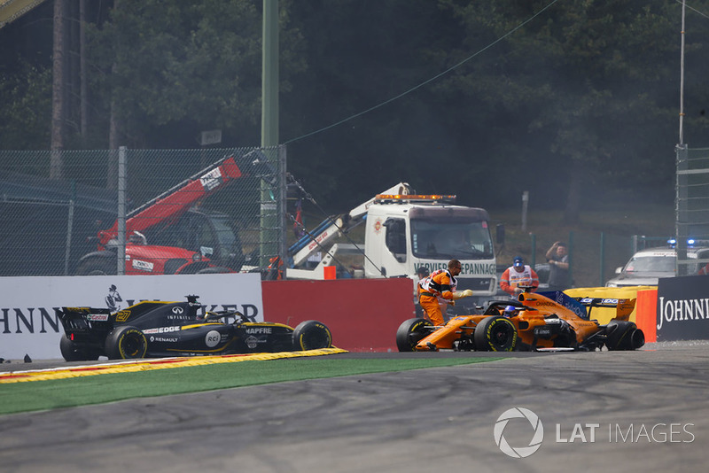 Belga Nagydíj - F1 2018 - rajtbaleset