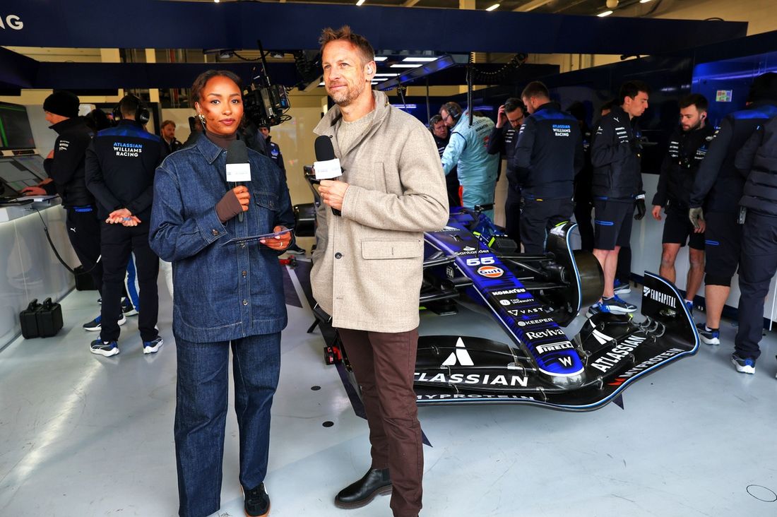 Naomi Schiff, Presentadora de Sky Sports F1 con Jenson Button, Presentador de Sky Sports F1 / Asesor Senior de Williams Racing