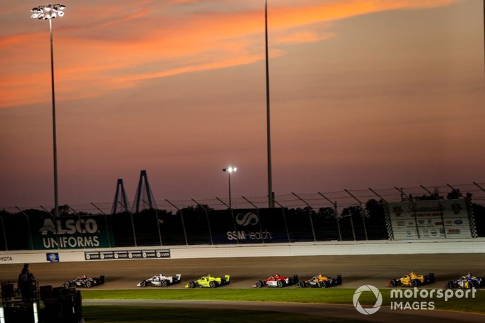 Will Power, Team Penske Chevrolet, Josef Newgarden, Team Penske Chevrolet, Simon Pagenaud, Team Penske Chevrolet, Marcus Ericsson, Chip Ganassi Racing Honda, Patricio O'Ward, Arrow McLaren SP Chevrolet