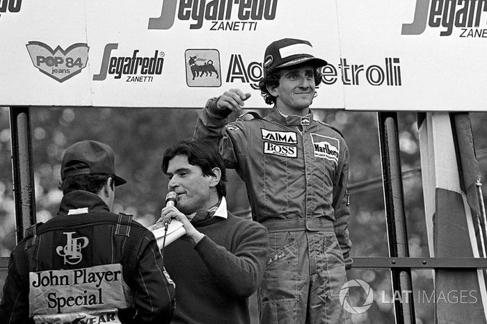 Podium: race winner Alain Prost, McLaren