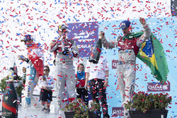 Lucas di Grassi, Audi Sport ABT Schaeffler, celebrates on the podium after winning the race