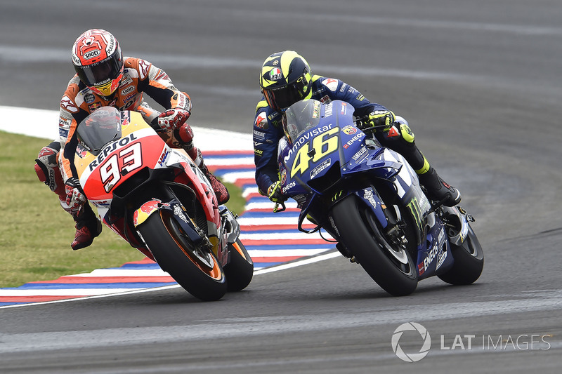 Accidente de Marc Márquez, Repsol Honda Team y Valentino Rossi, Yamaha Factory Racing