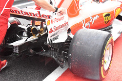 Ferrari SF70H, sfoghi sulla paratia dell'ala posteriore e il diffusore