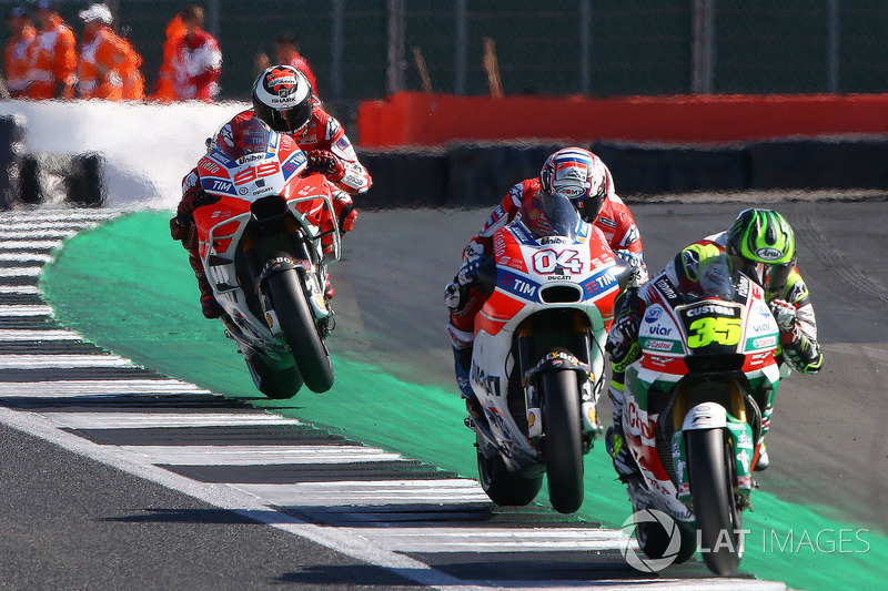 Cal Crutchlow, Team LCR Honda, Andrea Dovizioso, Ducati Team, Jorge Lorenzo, Ducati Team