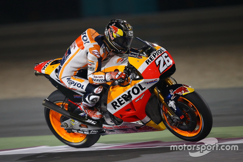 Dani Pedrosa con la Honda RC213V del equipo oficial en Qatar
