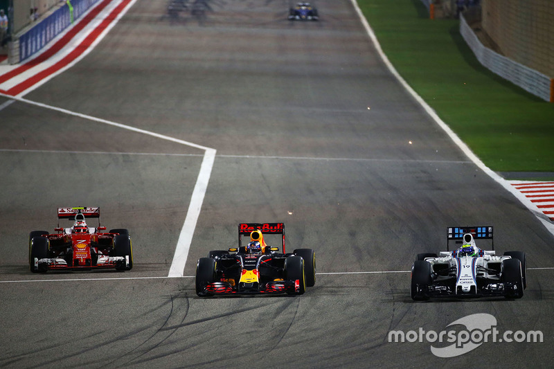 Kimi Raikkonen, Daniel Ricciardo y Felipe Massa