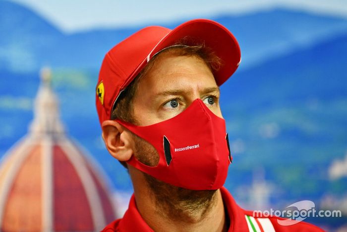 Sebastian Vettel, Ferrari en la conferencia de prensa