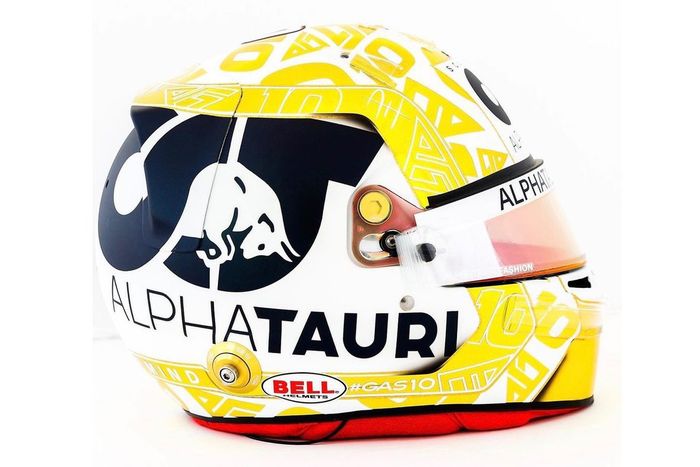 Casco de Pierre Gasly, AlphaTauri
