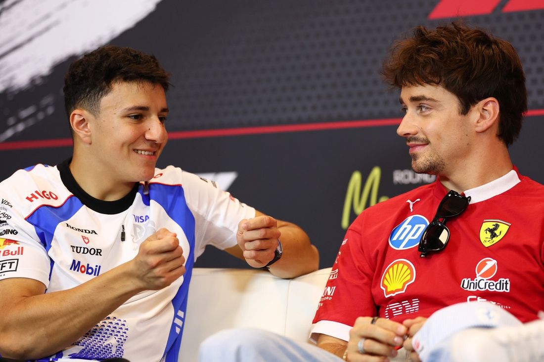 Isack Hadjar, Racing Bulls, Charles Leclerc, Ferrari