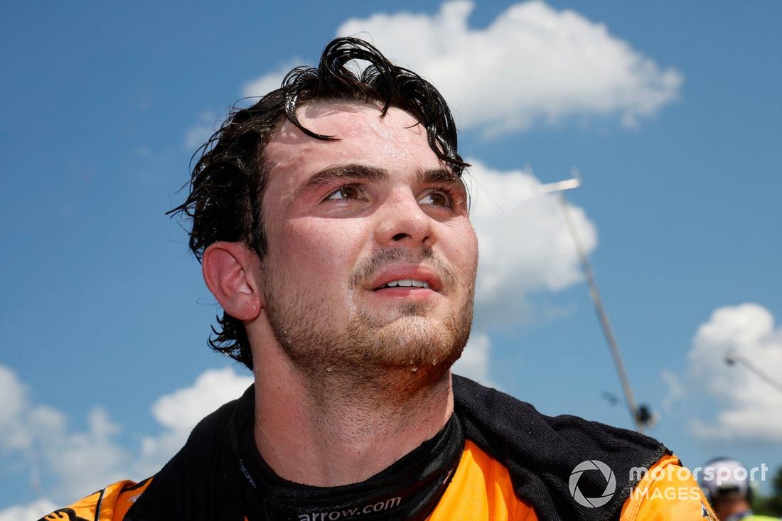 Patricio O'Ward, Arrow McLaren Chevrolet, ganador, celebración