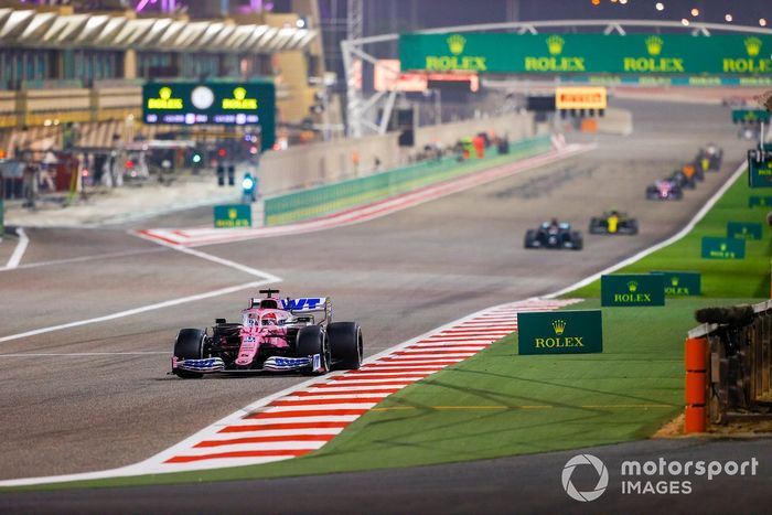 Sergio Pérez, Racing Point RP20, George Russell, Mercedes F1 W11