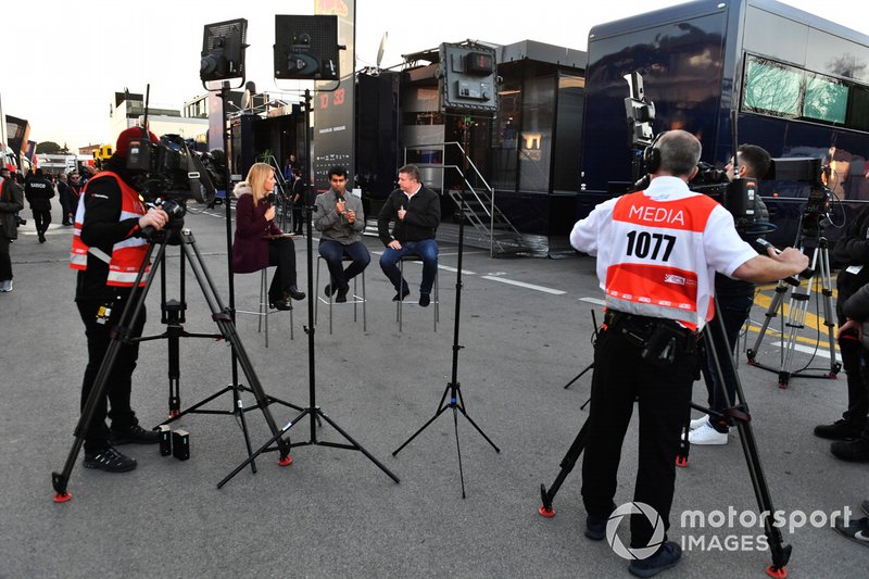 Rachel Brooks, Sky TV, Karun Chandhok, Sky TV and David Croft, Sky TV Commentator