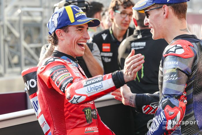 Marc Marquez, Ducati Team, Fabio Quartararo, Yamaha Factory Racing