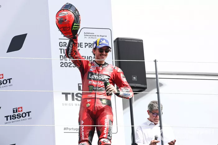 Podio: ganador Francesco Bagnaia, Ducati Team