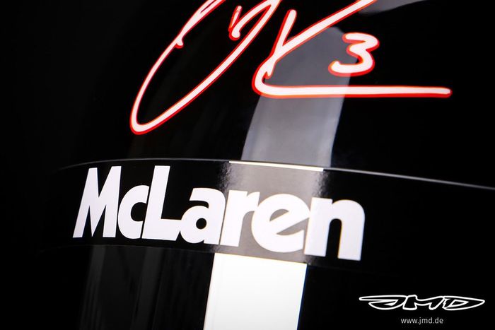 Casco especial de Daniel Ricciardo, McLaren para el GP de Estados Unidos 