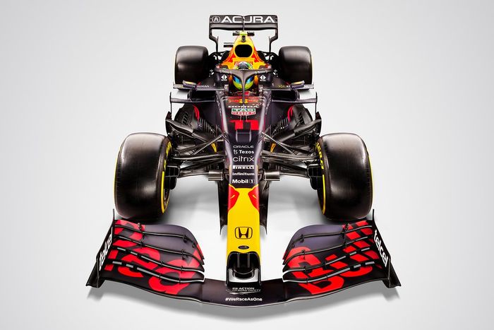 Red Bull Racing RB16B with Acura sponsor