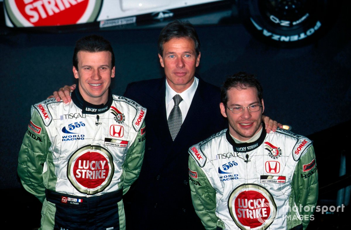 Olivier Panis, Craig Pollock y Jacques Villeneuve