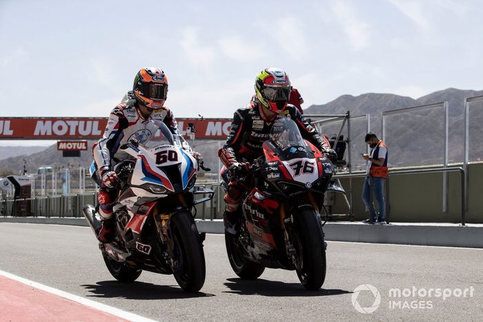 Michael van der Mark, BMW Motorrad WorldSBK Team, Samuele Cavalieri, TPR Team Pedercini Racing