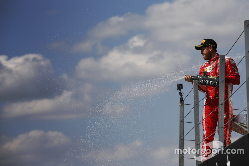 El ganador: Sebastian Vettel, Ferrari