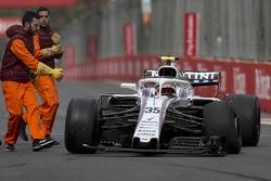 Sergey Sirotkin, Williams FW41 crashed on lap one