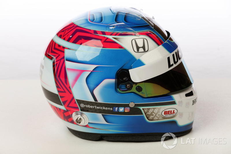 Helm von Robert Wickens, Schmidt Peterson Motorsports Honda