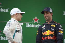 Podium: race winner Daniel Ricciardo, Red Bull Racing, second place Valtteri Bottas, Mercedes-AMG F1, third place Kimi Raikkonen, Ferrari