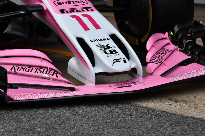 Носовой обтекатель и переднее антикрыло Sahara Force India VJM11