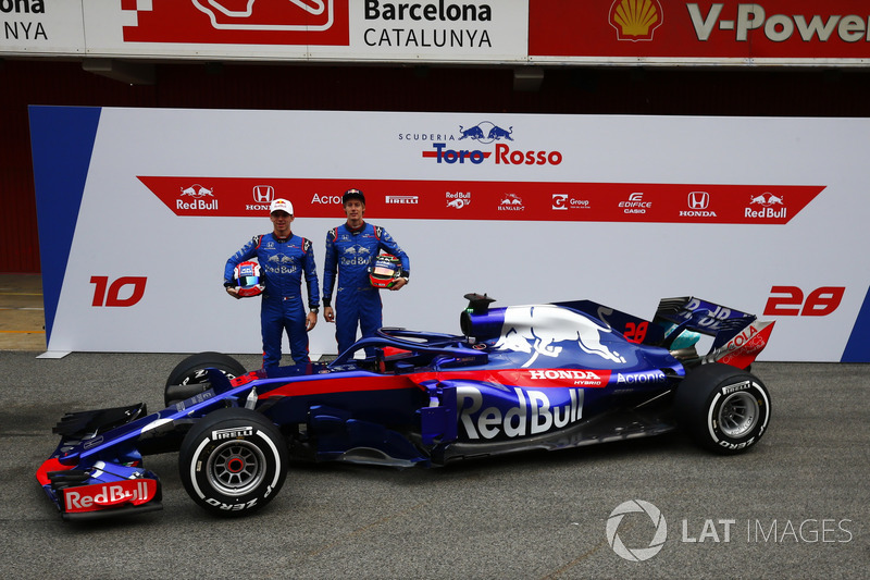 Pierre Gasly, Scuderia Toro Rosso and Brendon Hartley, Scuderia Toro Rosso, the new Scuderia Toro Rosso STR13