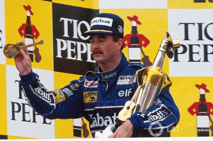 1991: 1. Nigel Mansell, Williams. También estuvieron en el podio Alain Prost (2º con Ferrari) y Riccardo Patrese (3º con Williams)