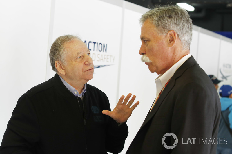 Jean Todt, President, FIA, and Chase Carey, Chairman, Formula One