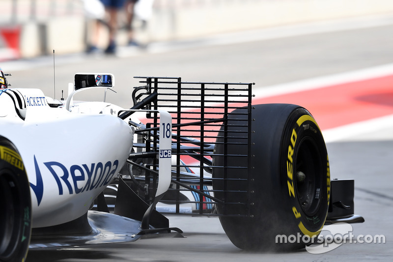 Lance Stroll, Williams FW40 con aero sensor