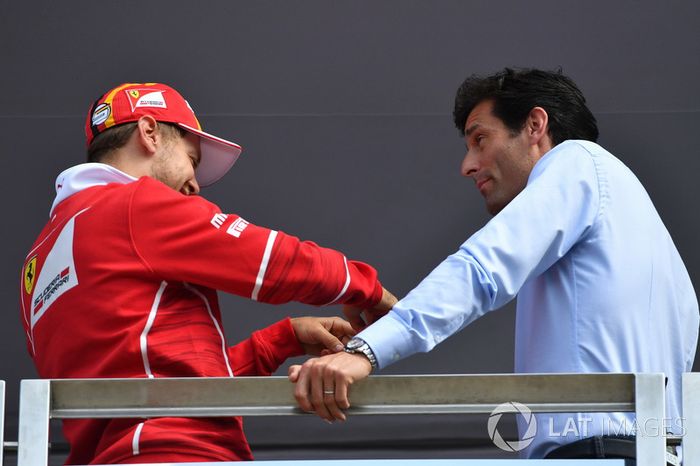 Sebastian Vettel, Ferrari y Mark Webber