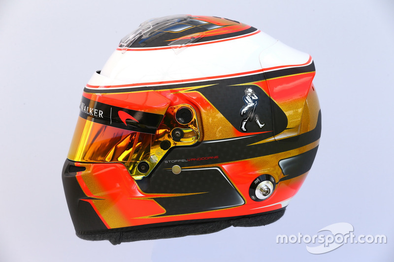 Il casco di Stoffel Vandoorne, McLaren