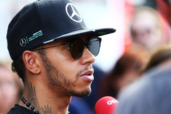 Lewis Hamilton, Mercedes AMG F1 with the media