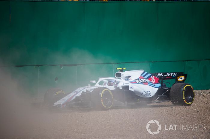 Sergey Sirotkin, Williams FW41, en la grava