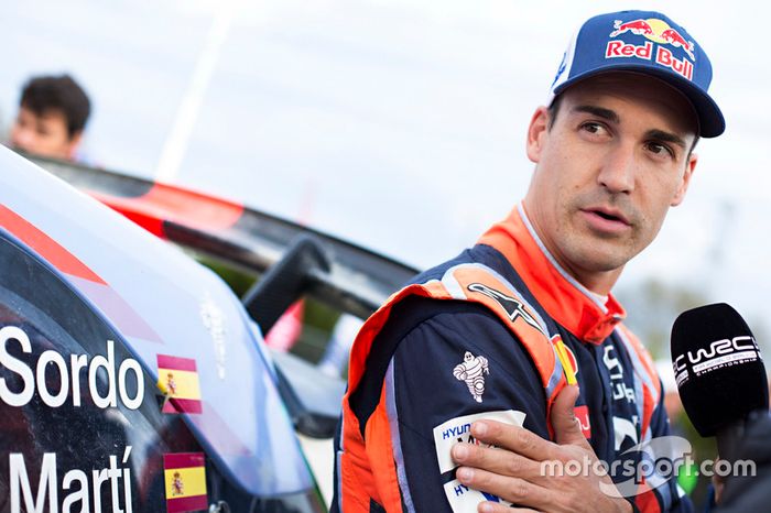 Dani Sordo y su Hyundai WRC durante el Rally Catalunya del pasado año