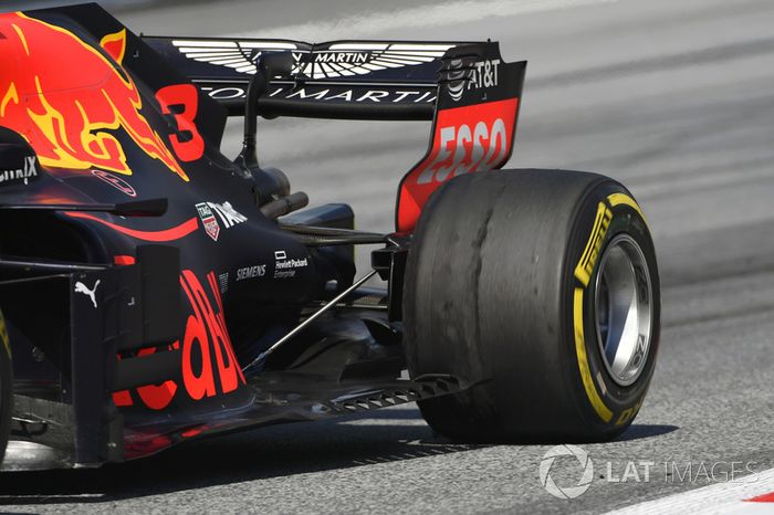 Blistering en los neumáticos Pirelli del Red Bull RB14