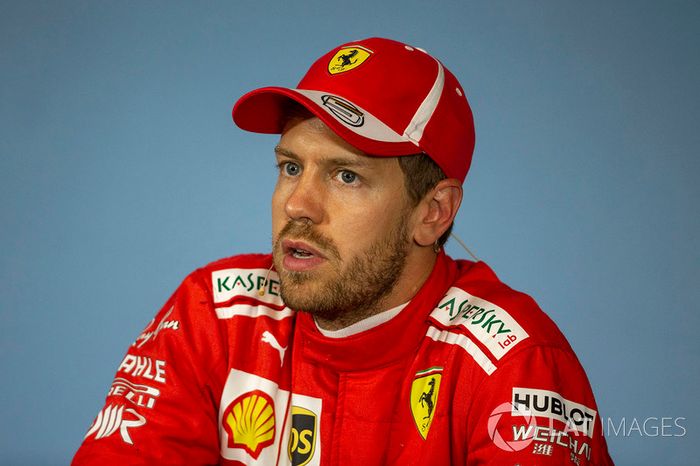 Sebastian Vettel, Ferrari in the Press Conference