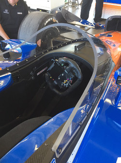 Scott Dixon, Chip Ganassi Racing Honda testing the new aeroscreen