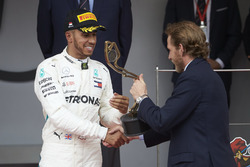 Lewis Hamilton, Mercedes AMG F1 on the podium