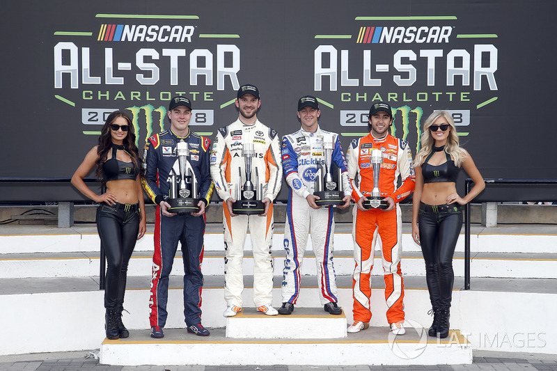 Alex Bowman, Hendrick Motorsports, Chevrolet Camaro Axalta, Daniel Suarez, Joe Gibbs Racing, Toyota Camry ARRIS A.J. Allmendinger, JTG Daugherty Racing, Chevrolet Camaro Kroger ClickList and William Byron, Hendrick Motorsports, Chevrolet Camaro Hertz advance to the All-Star race