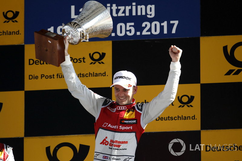 Podium:  Race winner Jamie Green, Audi Sport Team Rosberg, Audi RS 5 DTM