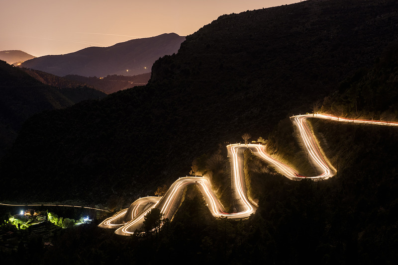 The famous and treacherous roads around the Monte Carlo area