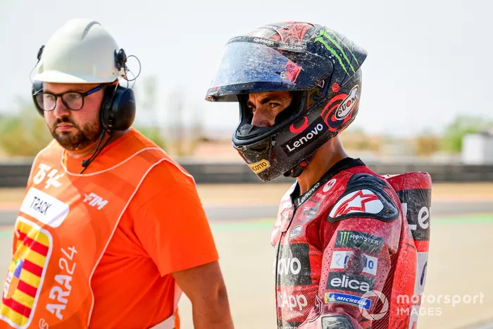 Francesco Bagnaia, chute de l'équipe Ducati