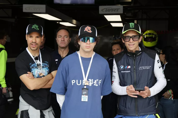 #46 Team WRT BMW M4 LMGT3: Valentino Rossi with Marco Bezzecchi and Franco Morbidelli