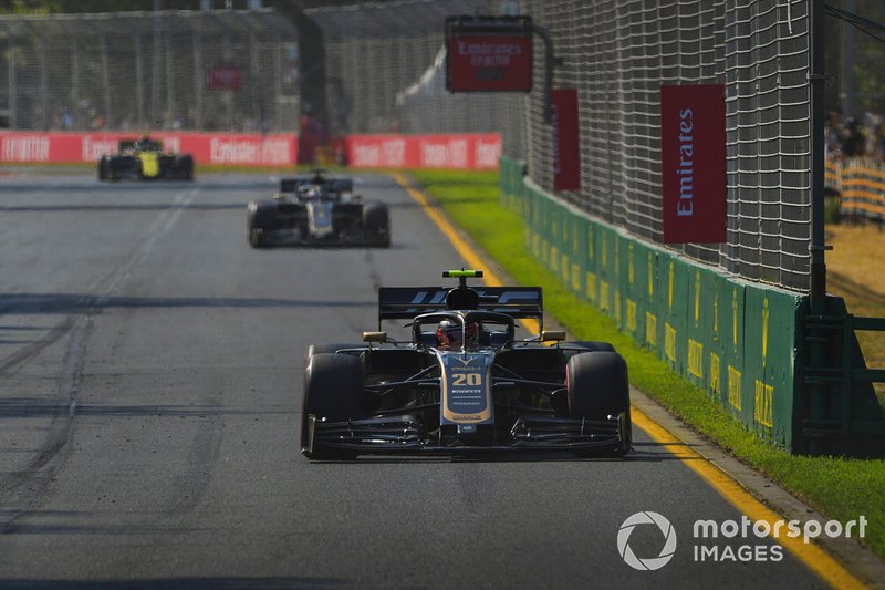 Kevin Magnussen, Haas F1 Team VF-19, Romain Grosjean, Haas F1 Team VF-19